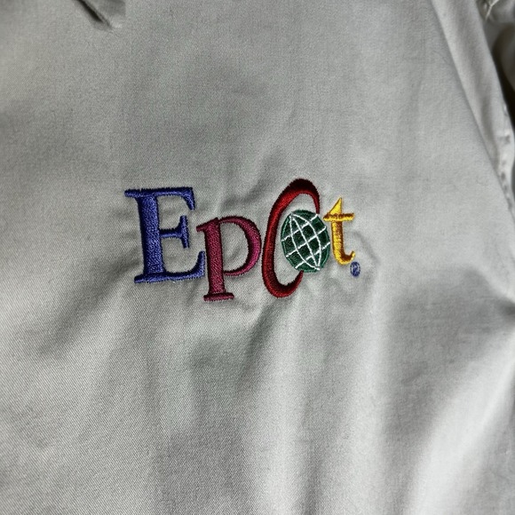 Epcot Disney Cast Member Uniform Shirt Large Vintage Jonathan Corey Workwear - Picture 4 of 10